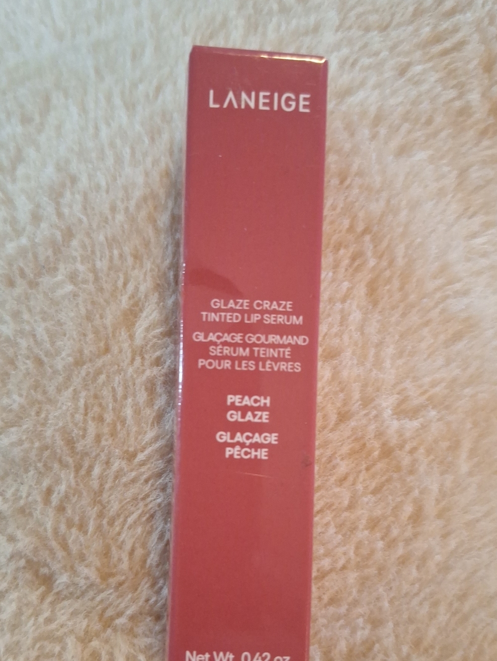 LANEIGE Glaze Craze Tinted Lip Serum - Peach Shade. Donut Tip